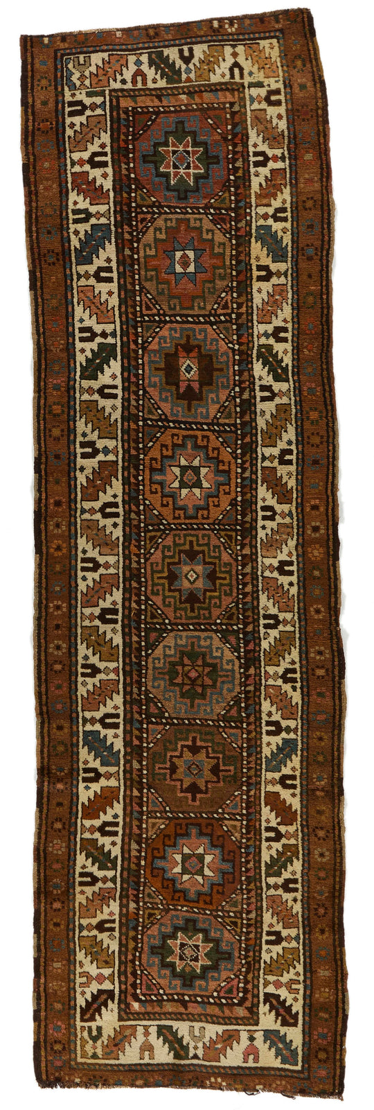 3x11 Brown and Ivory Turkish Persian Runner