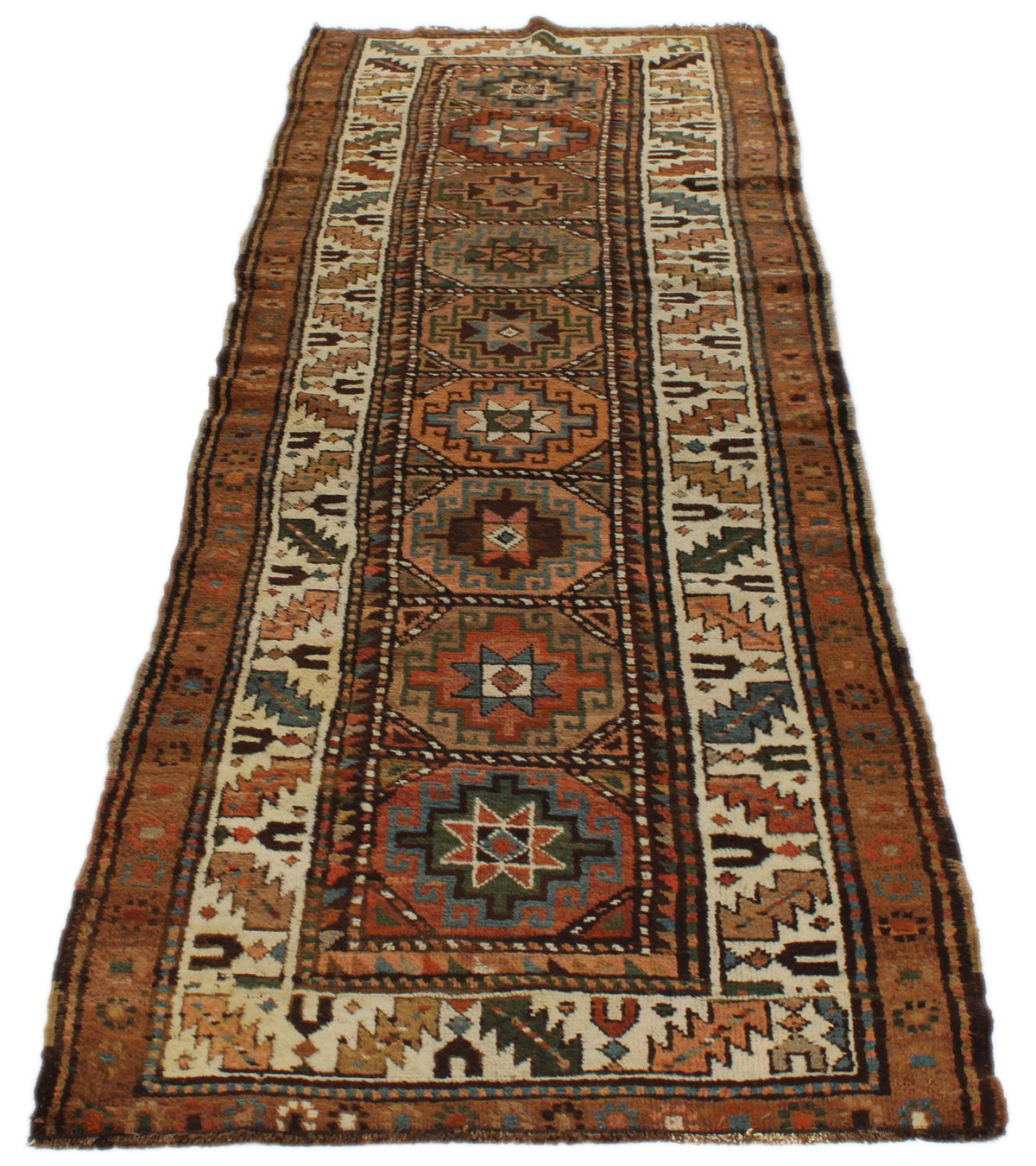 3x11 Brown and Ivory Turkish Persian Runner