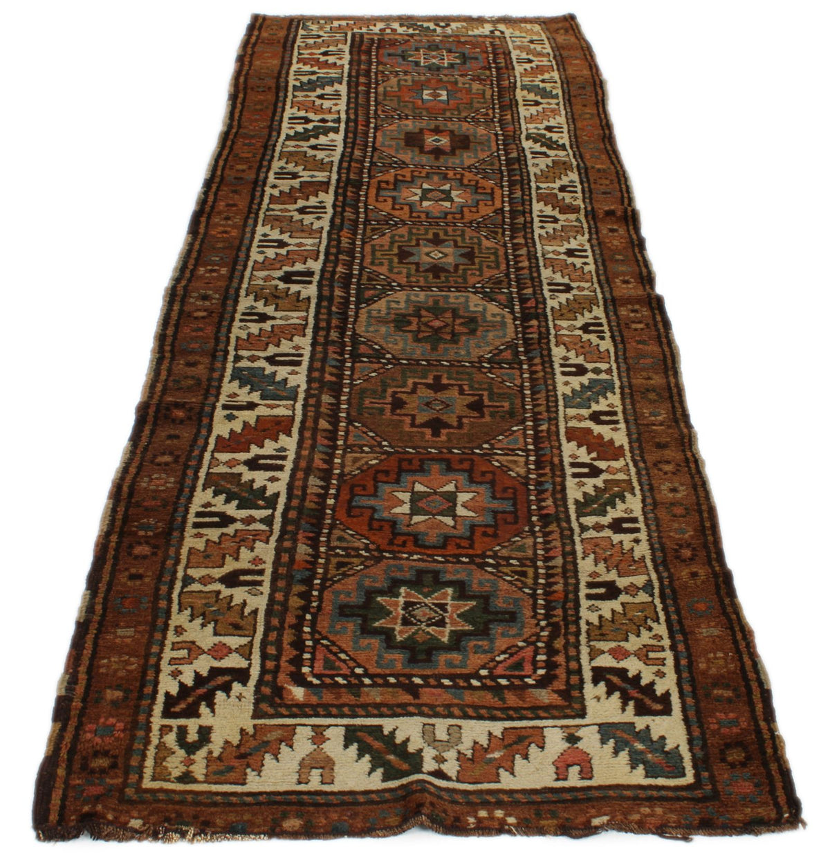 3x11 Brown and Ivory Turkish Persian Runner
