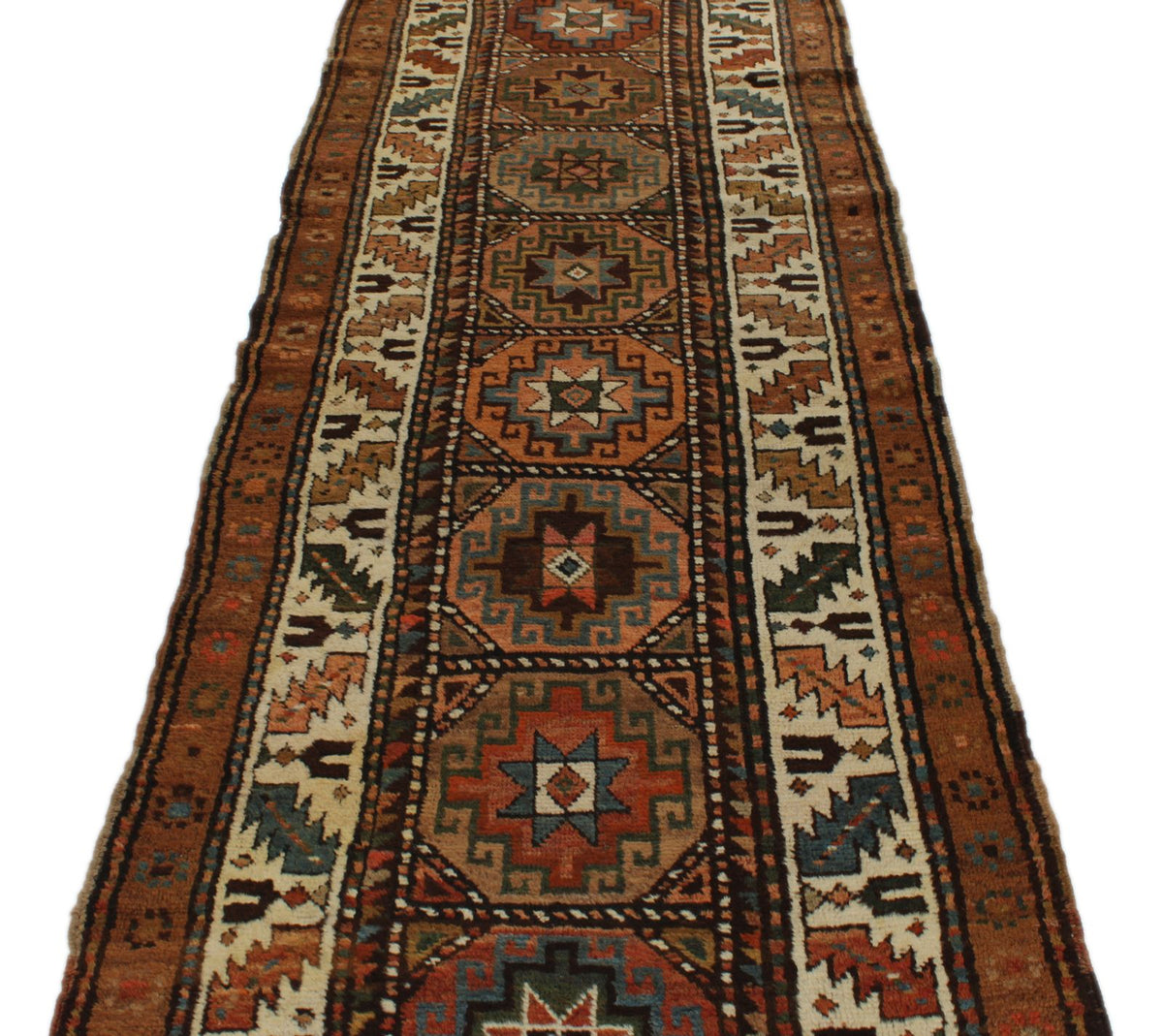3x11 Brown and Ivory Turkish Persian Runner