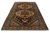 6x10 Ivory and Blue Turkish Persian Rug