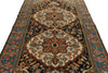 6x10 Ivory and Blue Turkish Persian Rug