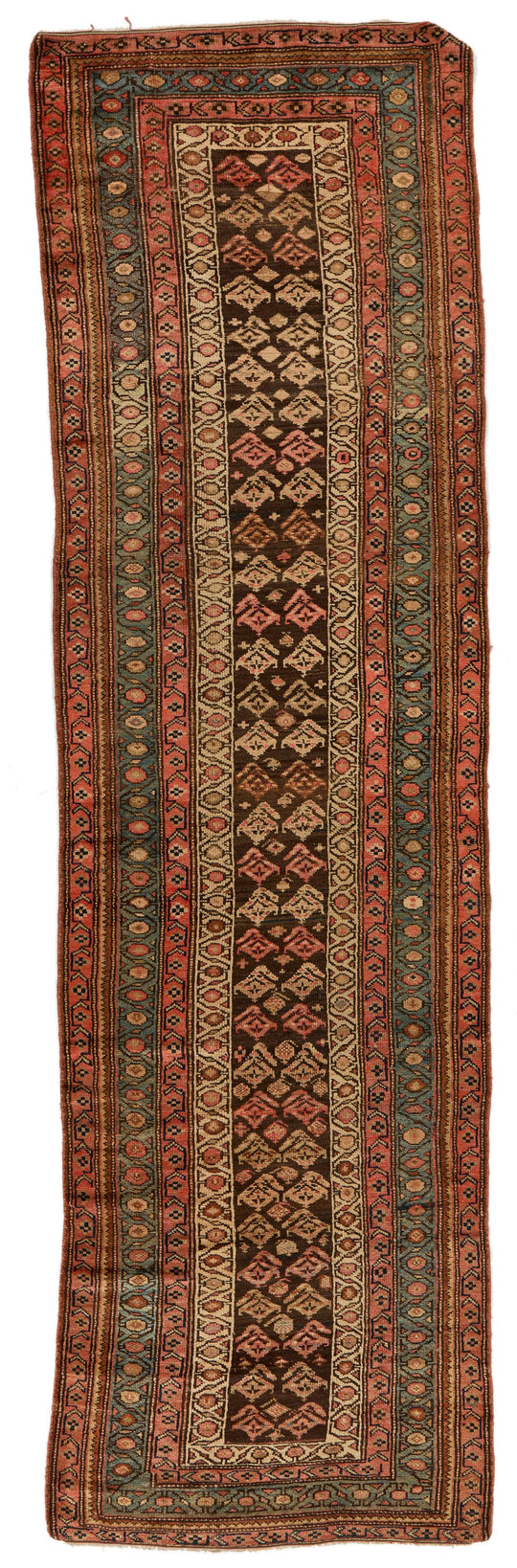 3x12 Brown and Multicolor Persian Traditional Runner