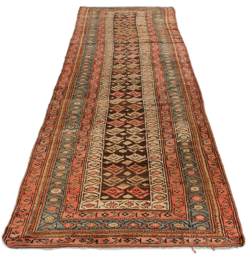3x12 Brown and Multicolor Persian Traditional Runner