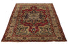 4x6 Burgundy and Ivory Persian Rug