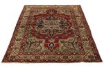 4x6 Burgundy and Ivory Persian Rug
