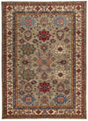 9x12 Navy and Burgundy Kazak Tribal Rug
