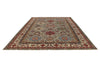 9x12 Navy and Burgundy Kazak Tribal Rug