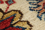 9x12 Blue and Ivory Kazak Tribal Rug