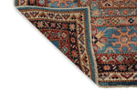 9x12 Blue and Multicolor Kazak Tribal Rug