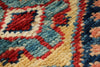 9x12 Blue and Multicolor Kazak Tribal Rug