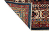 9x12 Navy and Ivory Kazak Tribal Rug