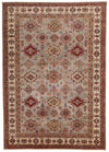 9x12 Light Gray and Ivory Kazak Tribal Rug