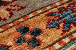 9x12 Light Gray and Ivory Kazak Tribal Rug