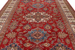 9x12 Red and Ivory Kazak Tribal Rug