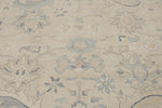 9x12 Beige And Blue Turkish Oushak Rug