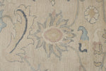 9x12 Beige And Blue Turkish Oushak Rug