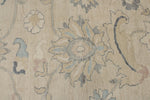9x12 Beige And Blue Turkish Oushak Rug
