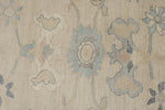 9x12 Beige And Blue Turkish Oushak Rug