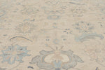 9x12 Beige And Blue Turkish Oushak Rug