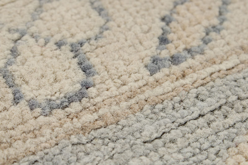 9x12 Beige And Blue Turkish Oushak Rug