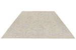 9x12 Beige And Blue Turkish Oushak Rug