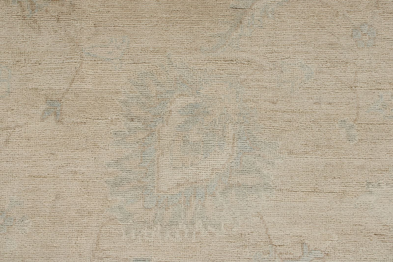 9x12 Ivory and Beige Turkish Oushak Rug