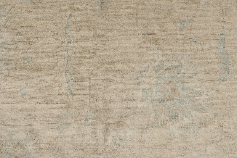 9x12 Ivory and Beige Turkish Oushak Rug