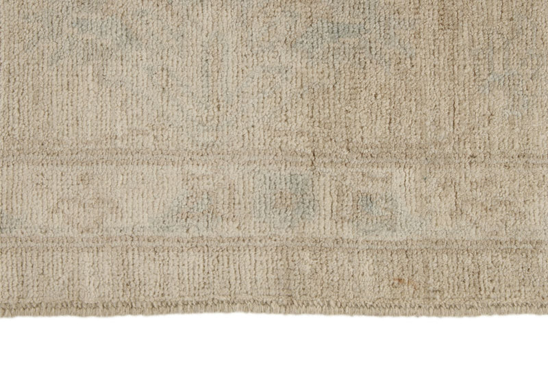 9x12 Ivory and Beige Turkish Oushak Rug