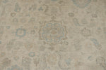 9x12 Ivory and Beige Turkish Oushak Rug