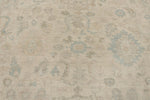 9x12 Ivory and Beige Turkish Oushak Rug