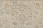 9x12 Ivory and Beige Turkish Oushak Rug