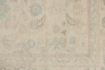 9x12 Ivory and Beige Turkish Oushak Rug