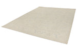 9x12 Ivory and Beige Turkish Oushak Rug