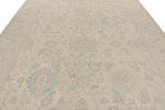 9x12 Ivory and Beige Turkish Oushak Rug