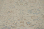 9x12 Beige And Blue Turkish Oushak Rug