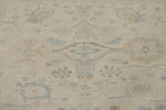 9x12 Beige And Blue Turkish Oushak Rug