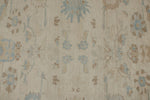 9x12 Beige And Blue Turkish Oushak Rug