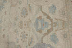 9x12 Beige And Blue Turkish Oushak Rug