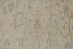 9x12 Beige And Blue Turkish Oushak Rug