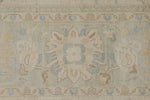 9x12 Beige And Blue Turkish Oushak Rug