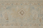 9x12 Beige And Blue Turkish Oushak Rug