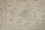 9x12 Beige And Blue Turkish Oushak Rug