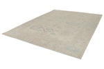 9x12 Beige And Blue Turkish Oushak Rug