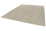 9x12 Beige And Blue Turkish Oushak Rug