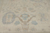 9x12 Beige And Blue Turkish Oushak Rug