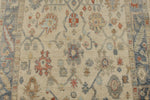 4x16 Ivory and Blue Turkish Oushak Runner