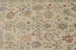 4x16 Ivory and Blue Turkish Oushak Runner