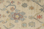4x16 Ivory and Blue Turkish Oushak Runner