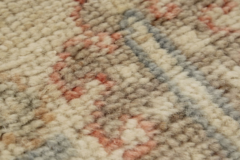 4x16 Ivory and Blue Turkish Oushak Runner